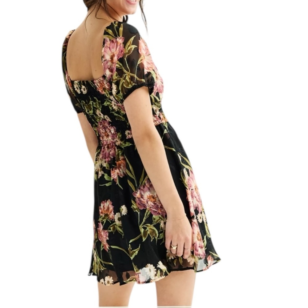 Lily Rose Floral Smocked Mini Skater Dress Juniors Size XXL New - Picture 3 of 13